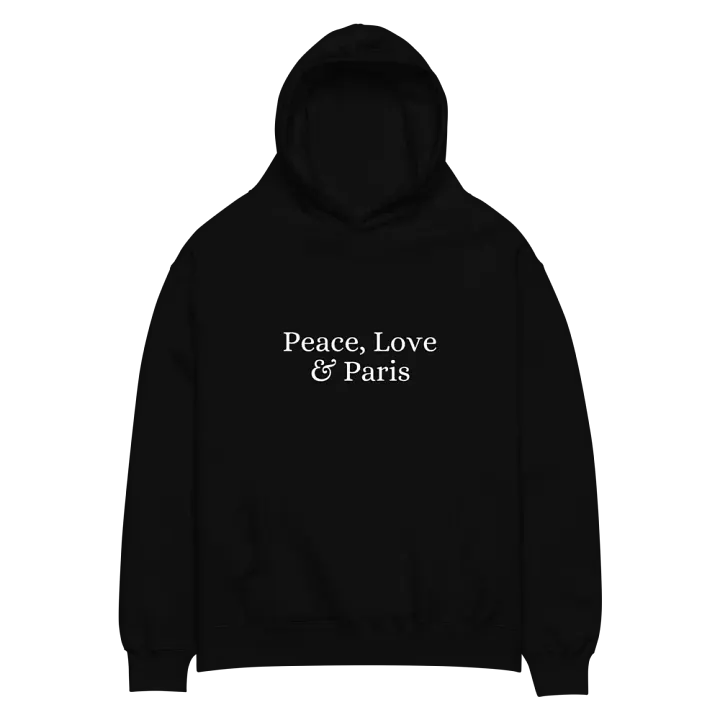 Peace, Love and Paris Unisex Oversized Hoodie product image (2)