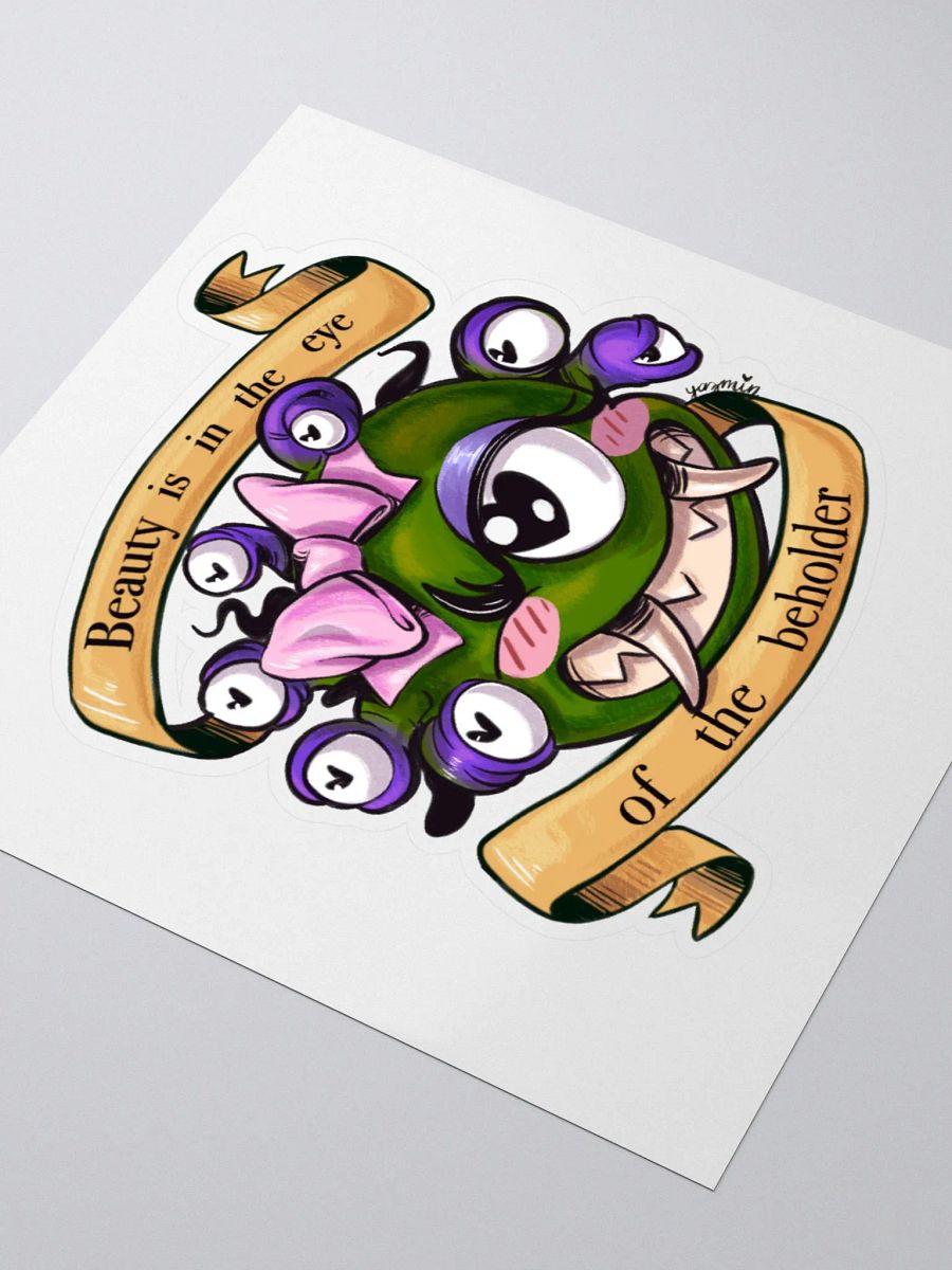Beholder Beauty Sticker - Fantasy Creature Illustration Decal product image (3)
