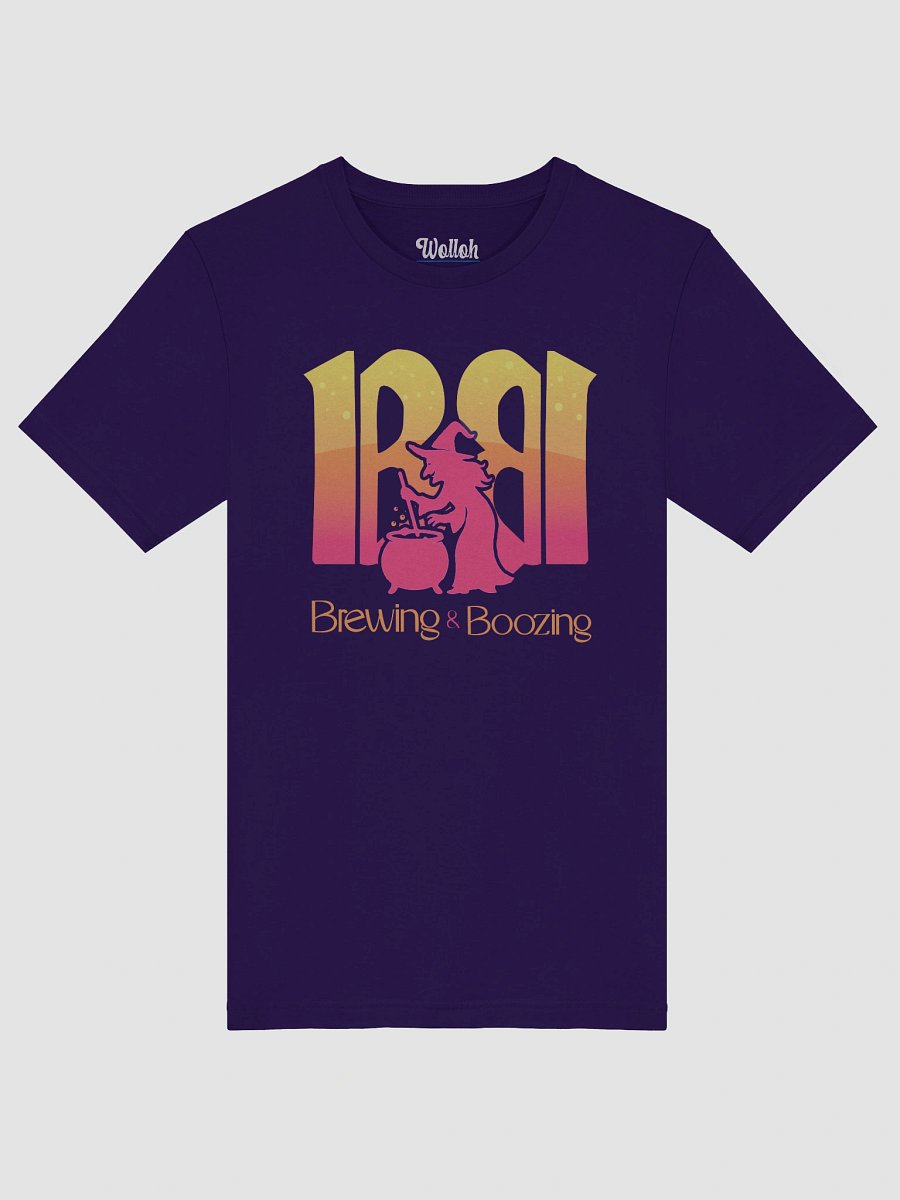 Brewing & Boozing – Funny Boozy Halloween Witch T-Shirt product image (5)