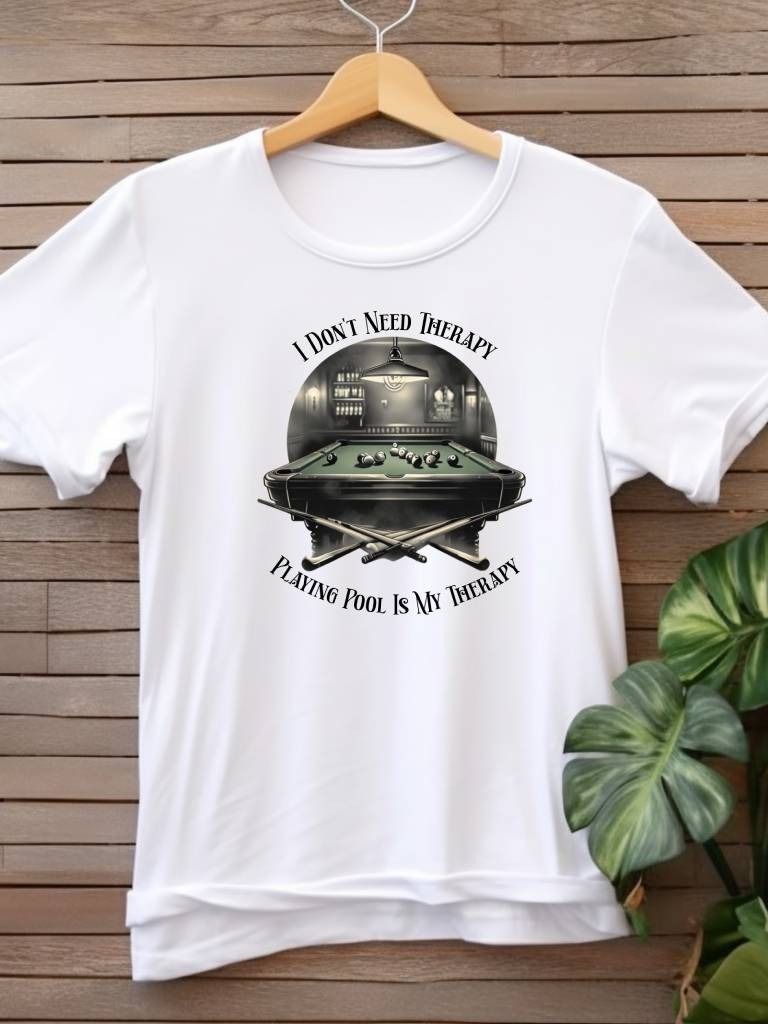 Playing Pool Is My Therapy Graphic Tee product image (101)