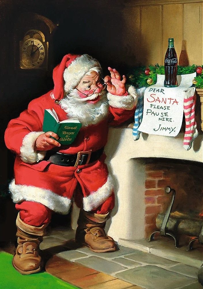 Puzzle Trefl din 1000 piese - Coca-Cola: Mos Craciun langa semineu product image (2)