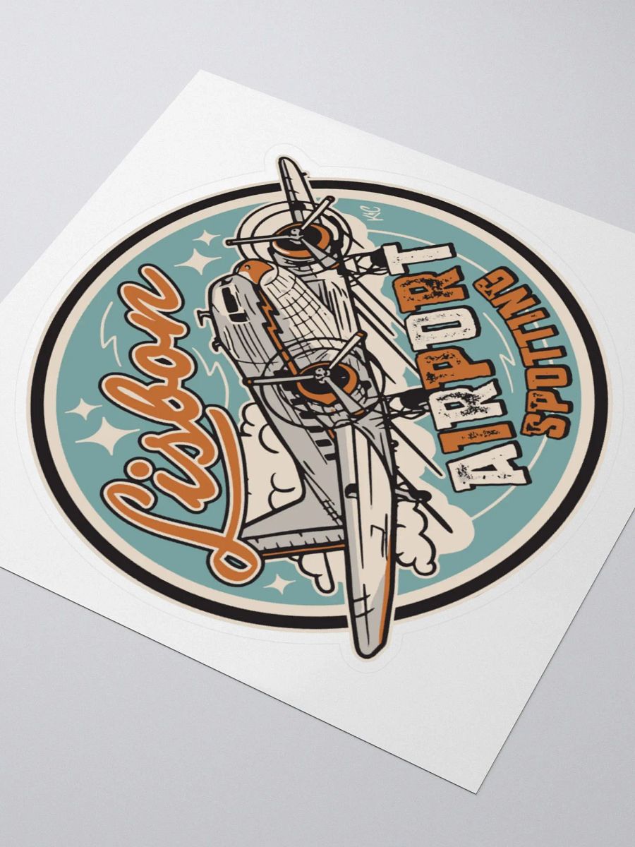 Retro Logo Sticker (Blue Background) product image (3)