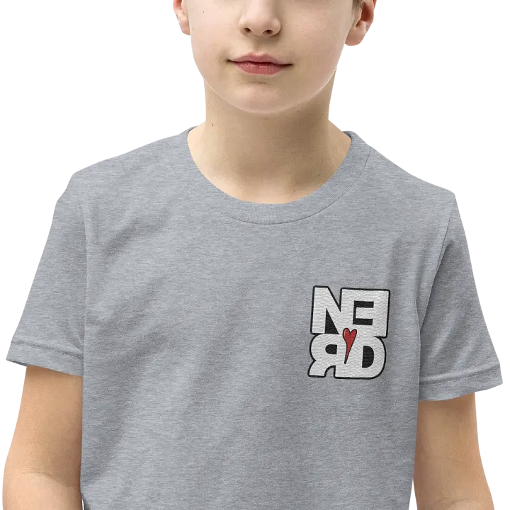 Nerd Heart Embroidered Youth Tee product image (19)
