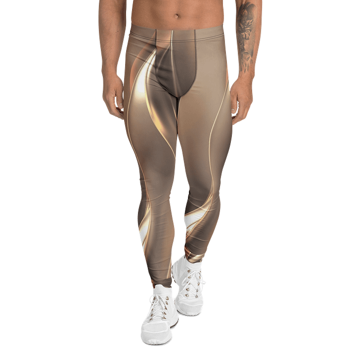 Metallic Abstract Shine Print Men's Leggings product image (1)