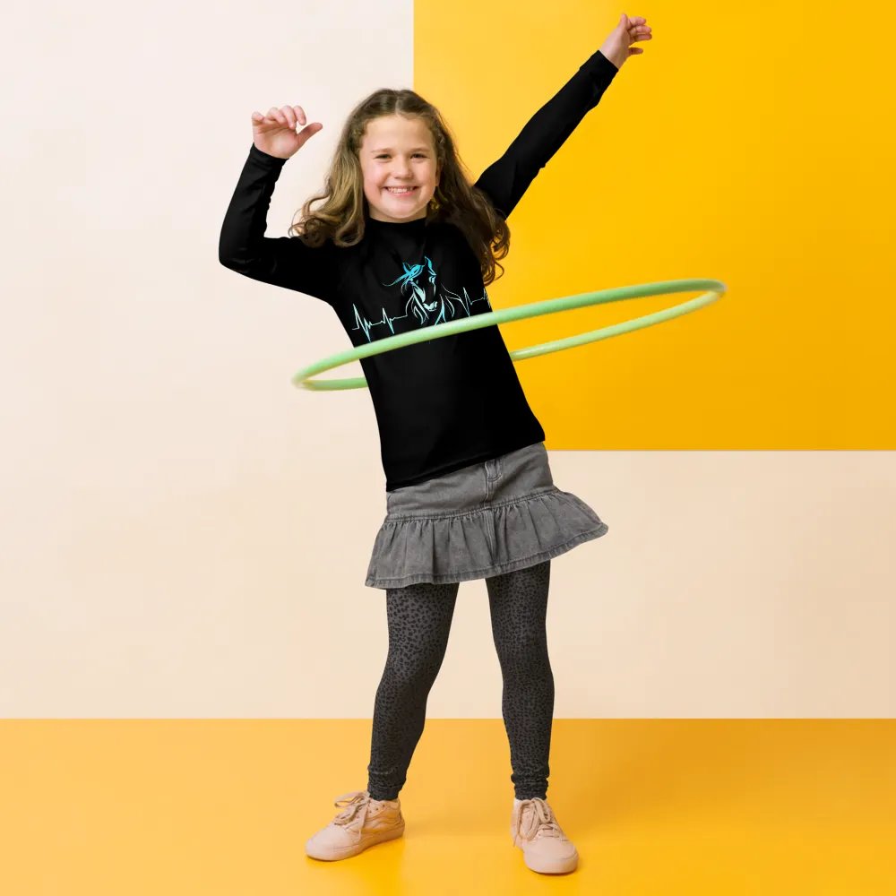 Horse Heartbeat Youth Rash Guard product image (8)