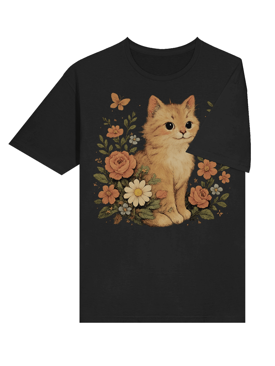 Cute Floral Feline T-Shirt product image (31)