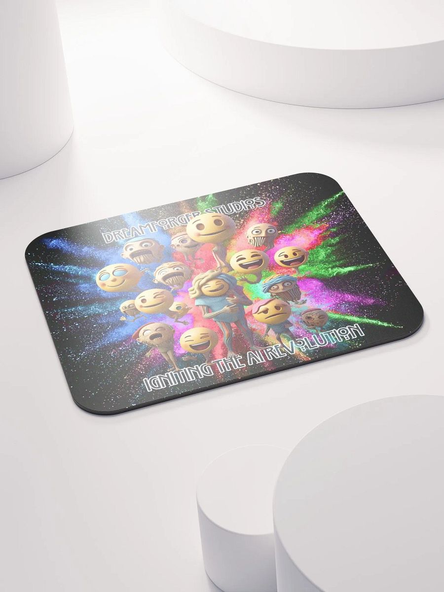Expression Explosion: Emoji Chaos: Technicolor Dreamscape Edition Mouse Pad product image (4)