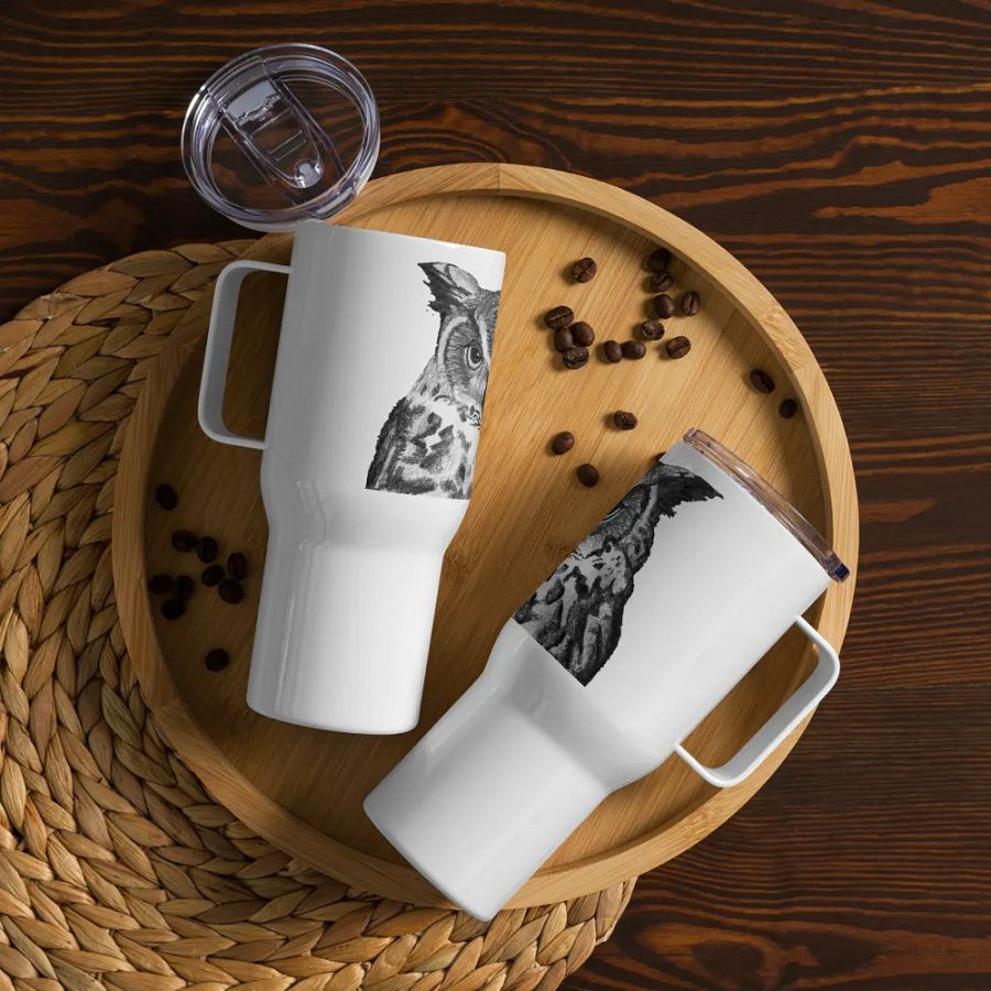 Owl Drawing Travel Cup product image (12)