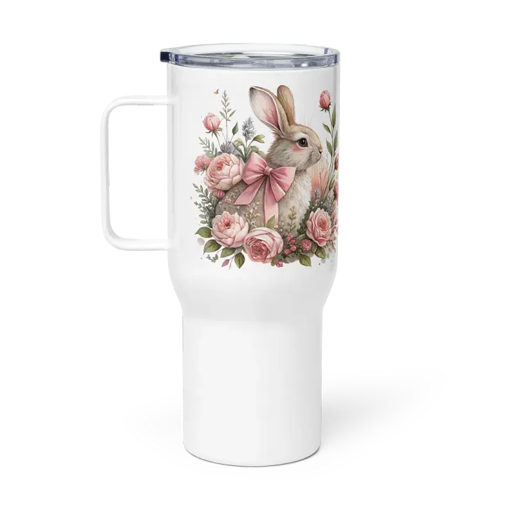 Rabbits 'n Roses Travel Mug product image (2)