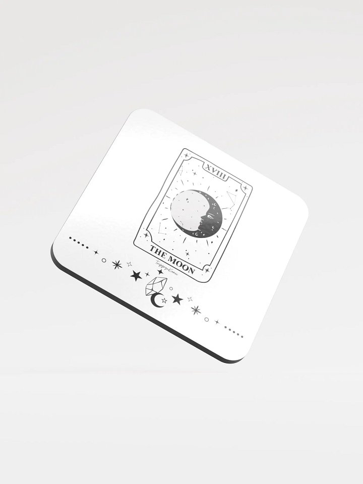The Moon tarot cork coaster product image (1)