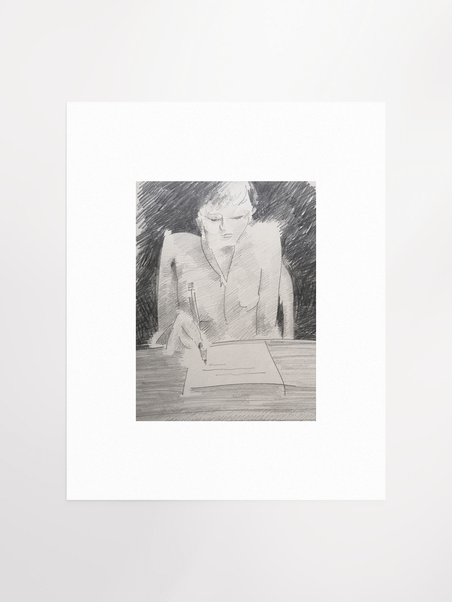Sloy Writing (pencil sketch) undated print product image (3)