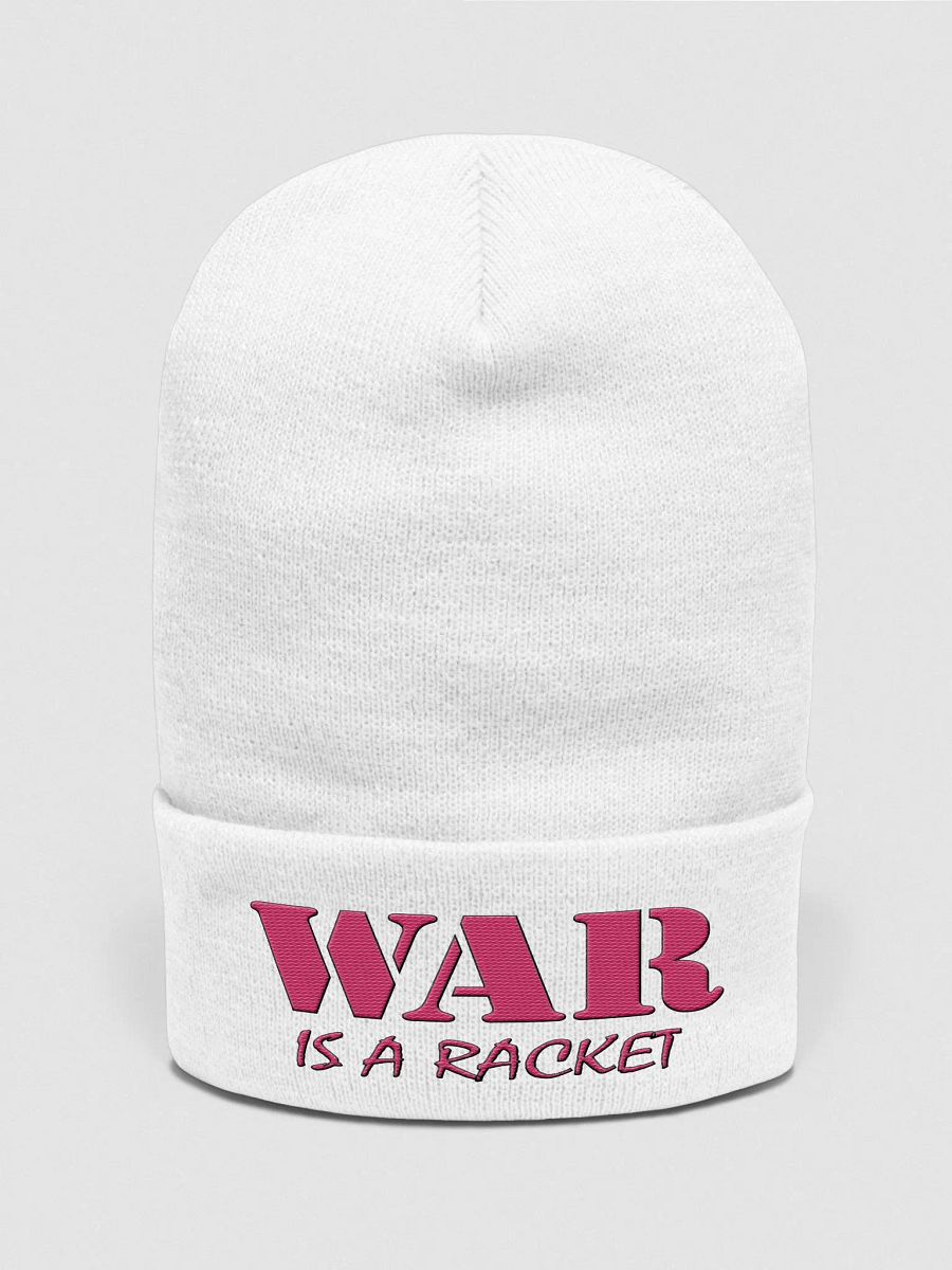 War Is A Racket - Pink - Yupoong Cuffed Beanie product image (1)