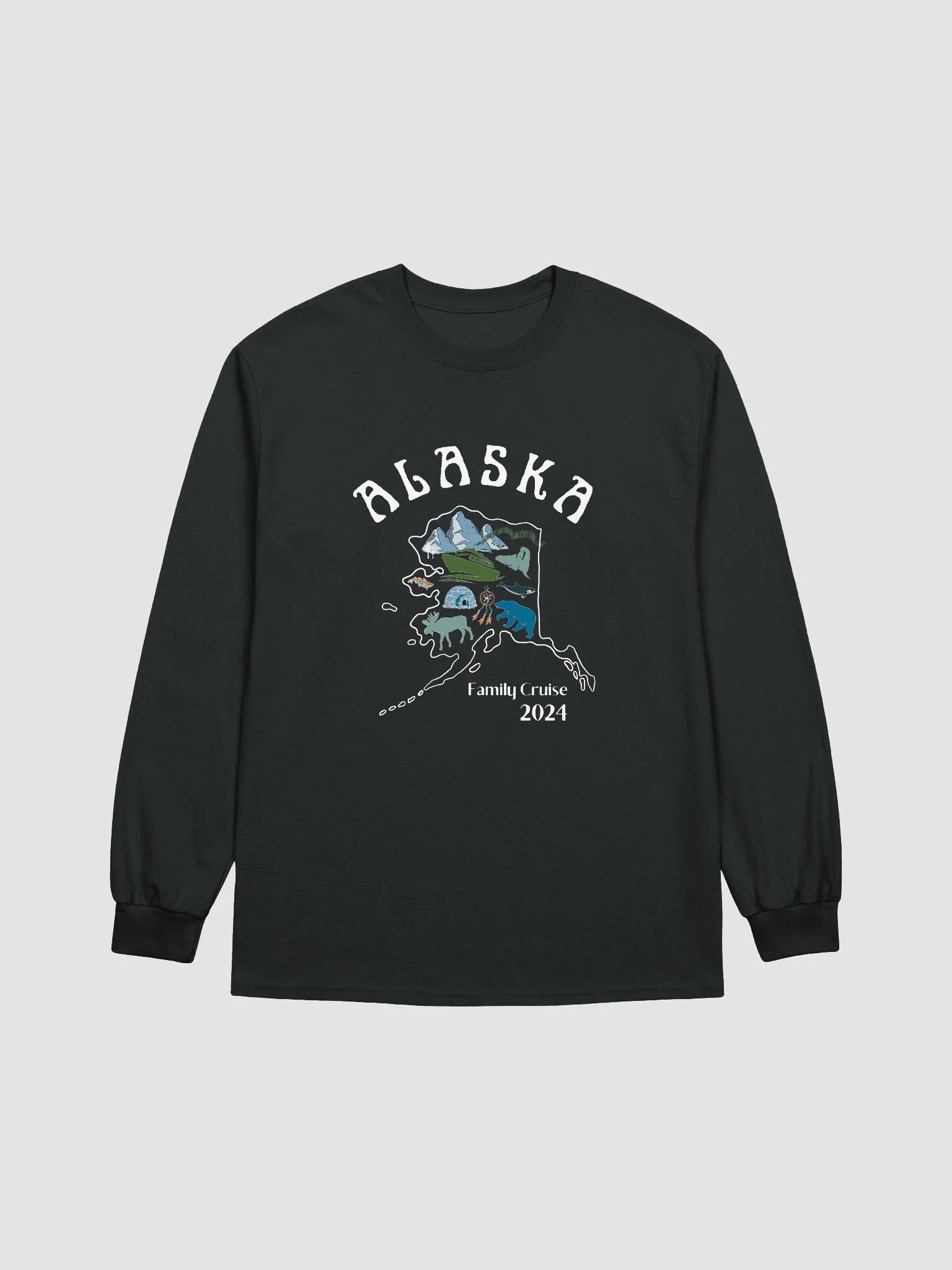 Unisex Longsleeve Adult Alaska Cruise Squad Dark Shirt product image (2)