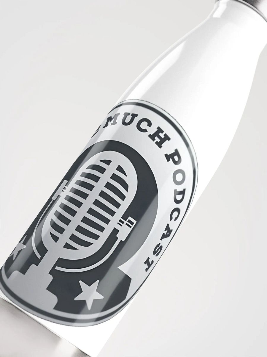 Never 2 Much Podcast Vintage Mic Podcast Stainless Steel Bottle product image (5)