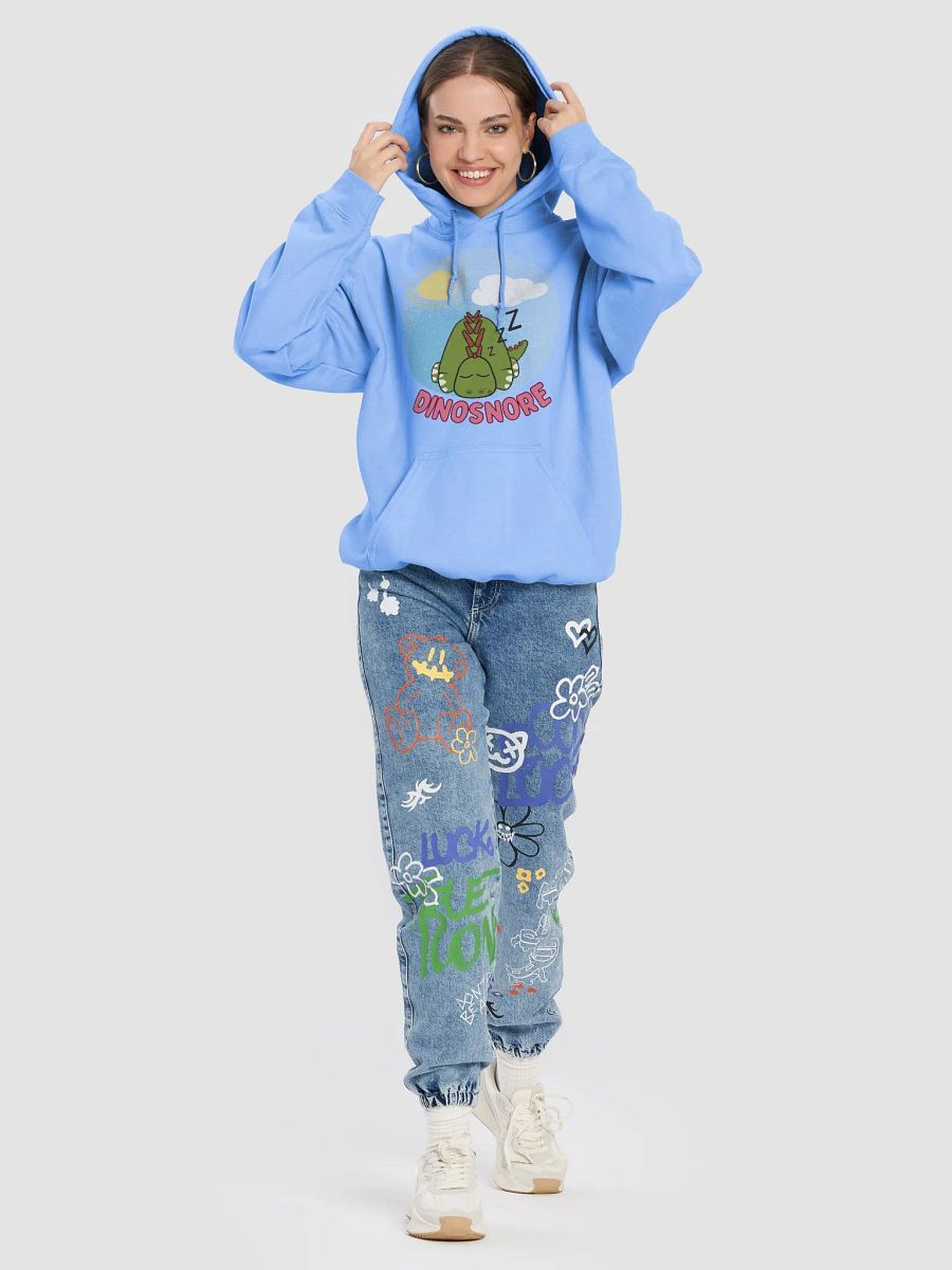 Dino Snore - Sleeping, Snoring Dinosaur Cute Hoodie product image (8)