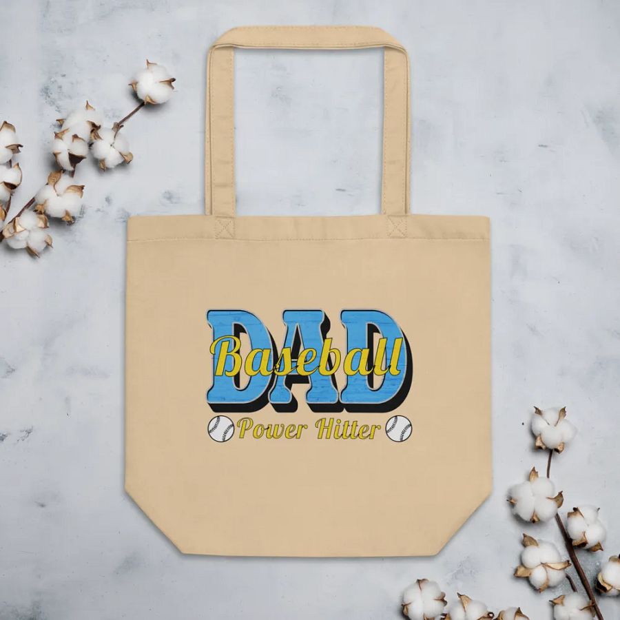 Dad Baseball Power Hitter Eco-friendly Tote product image (3)