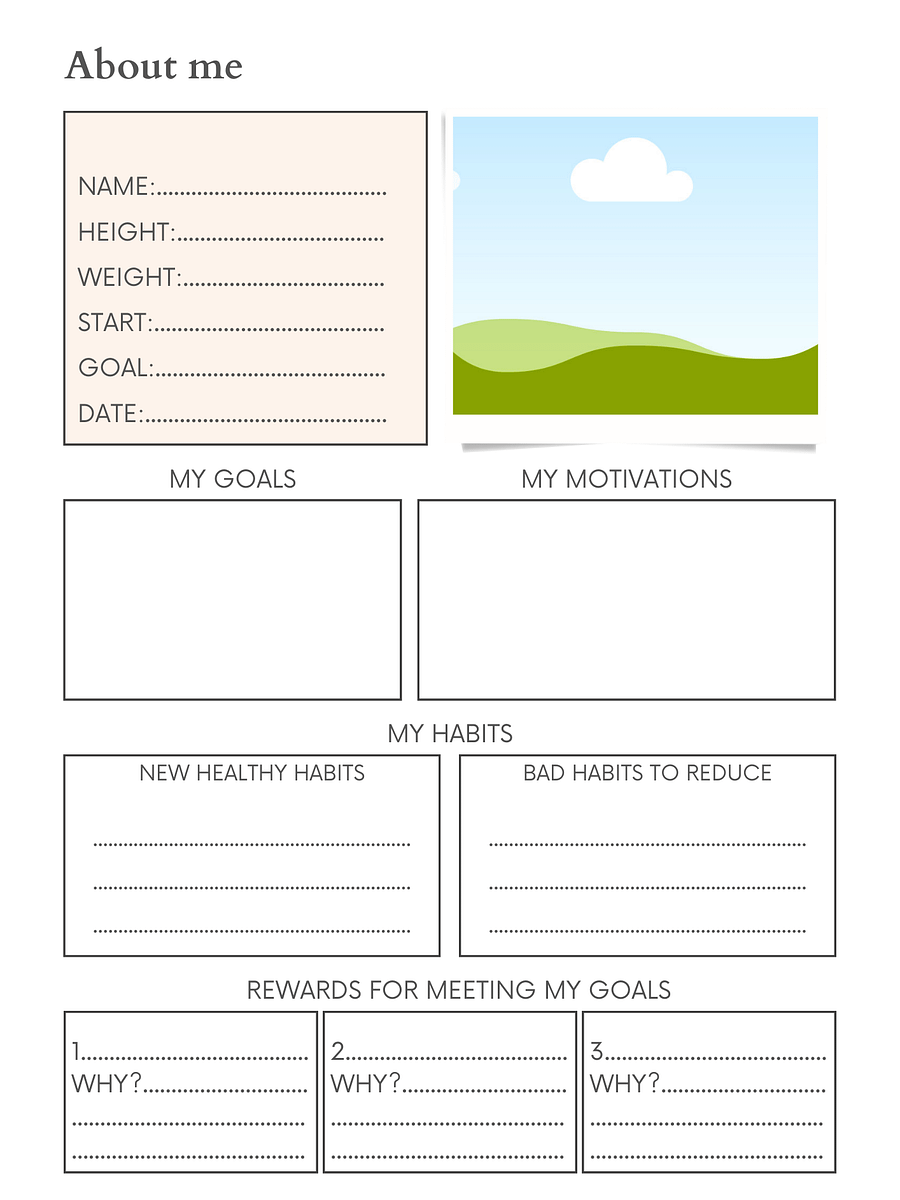 Fitness Planner (English) with 38 printables to help you achieve your goals product image (2)