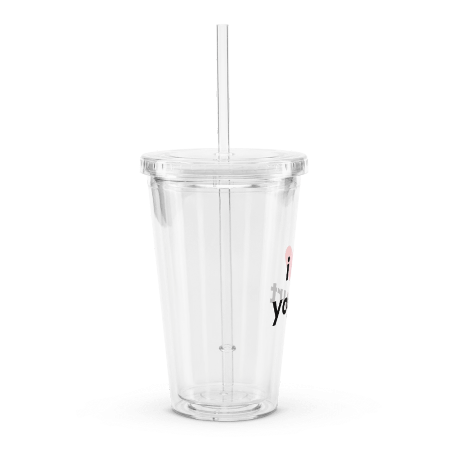 "i ❤ yogurt" plastic cup with straw product image (3)