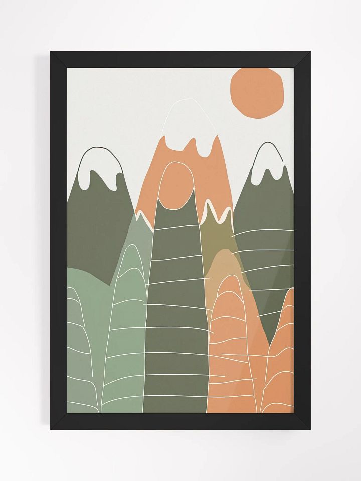 Mountains & Sun Framed Poster product image (2)