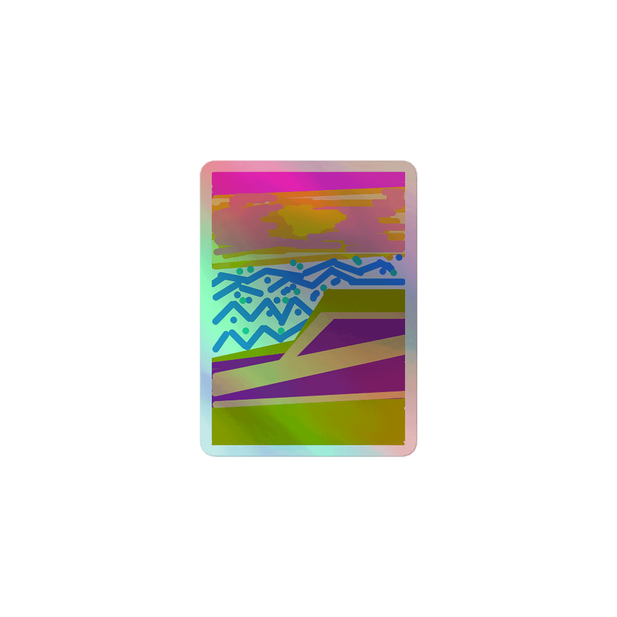 Sunset Waves Holographic Sticker Sheet product image (1)