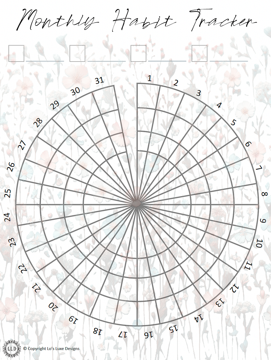 Wildflower Habit Tracker Bundle - 8.5x11 Printable product image (1)