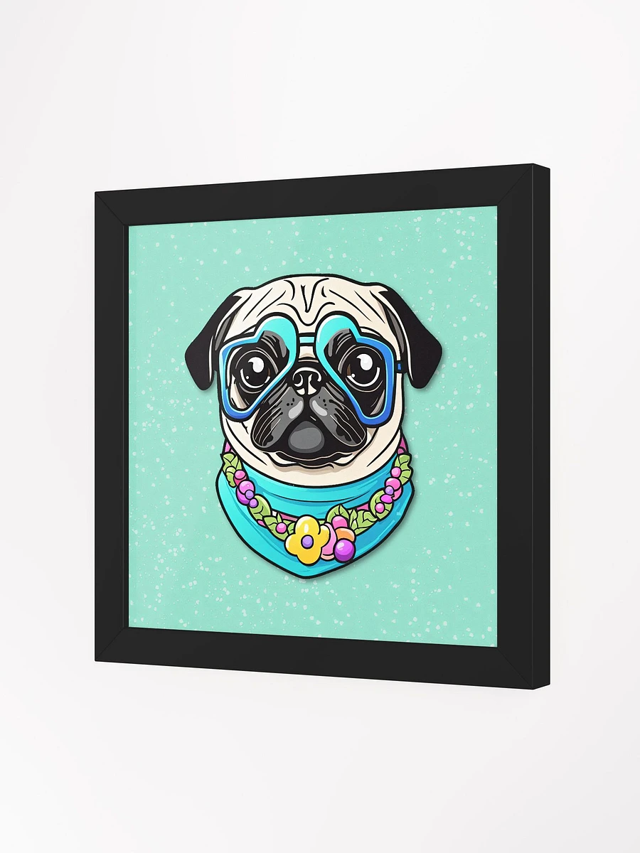 Retro Pug Framed Wall Art Print product image (3)