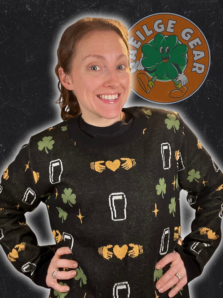 Ugly Irish Everyday Jumper (featuring Porter/Stout, Shamrocks and the Claddagh!) product image (2)