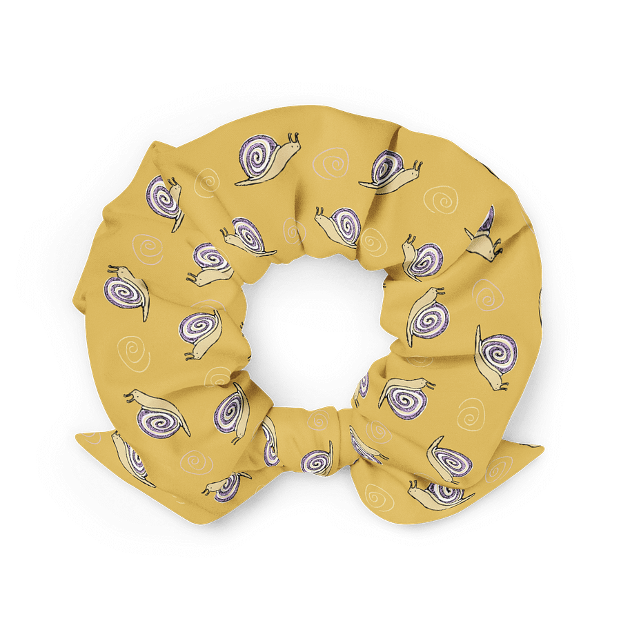 Snail Doodle Patterned Scrunchie, Yellow product image (2)