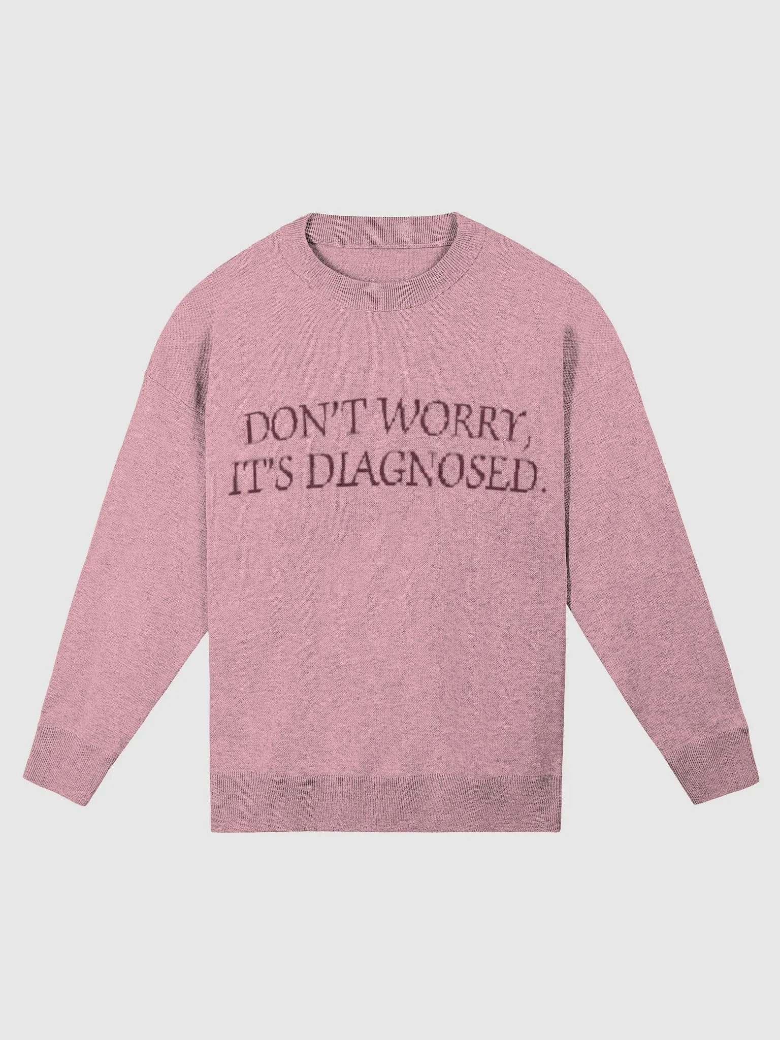 DW, it's diagnosed. (lg. design, maroon and pink) knitwear relaxed crewneck product image (1)