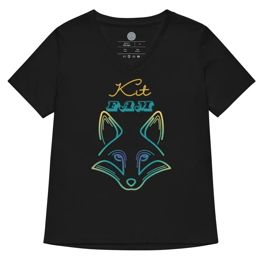 Kit Fam Fitted Fox V-Neck Tee product image (17)