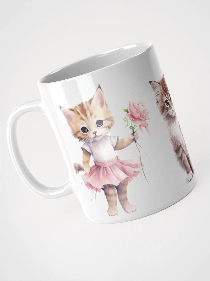 Ballerina Kittens White Glossy Mug product image (2)