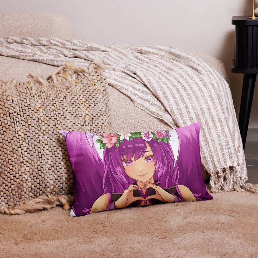 Floral Heart Anime Premium Pillow Case product image (22)