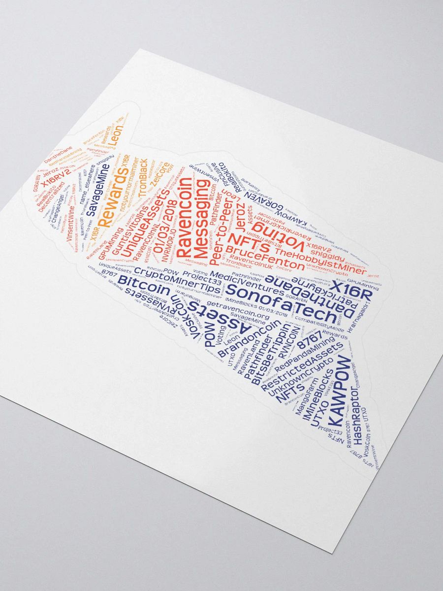 Ravencoin Logo in Words - Sticker product image (3)