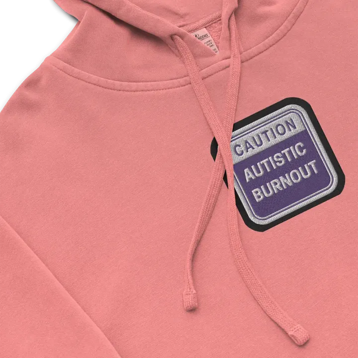 CAUTION: ASD BURNOUT embroidered pigment hoodie (purple bubble design 2) product image (1)