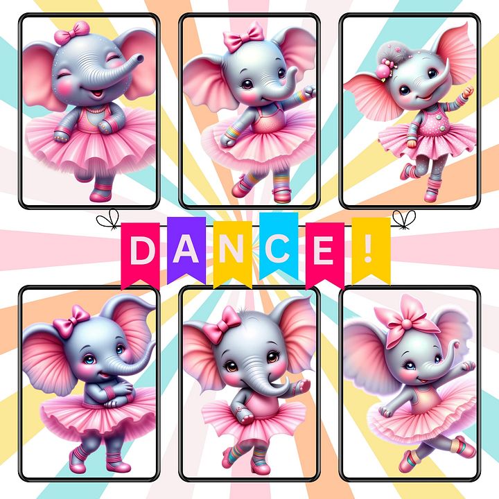 Elephant Ballet PNG Clipart product image (2)