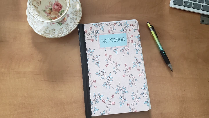 Peach Flora Comb Notebook Handmade product image (1)