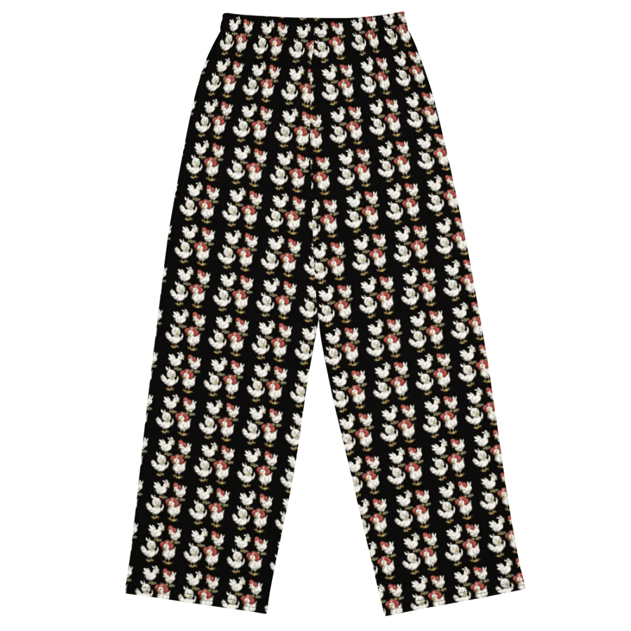 Cartoon Chicken Grid Unisex Pants product image (2)