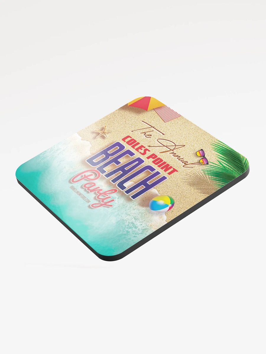 Coles Point Beach Party Glossed Cork Coaster product image (3)