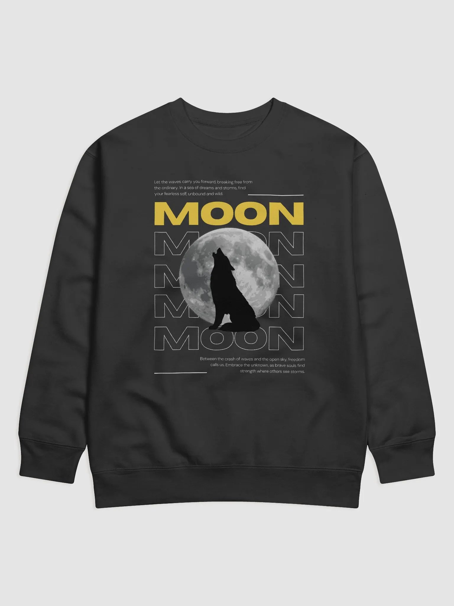 Howling Moon Silhouette Sweatshirt product image (7)