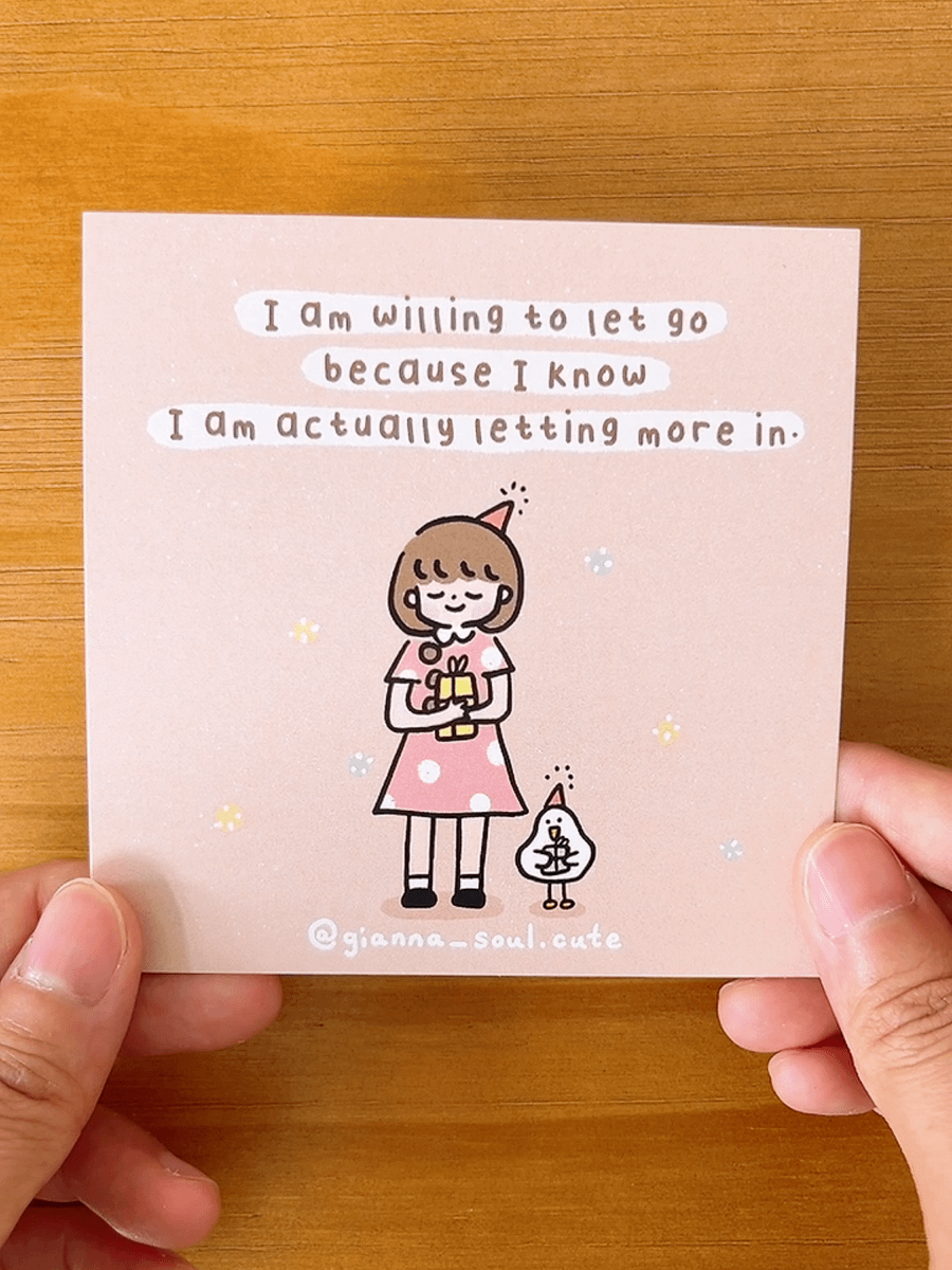 Let go, let in | Positivity Greetings Card product image (5)
