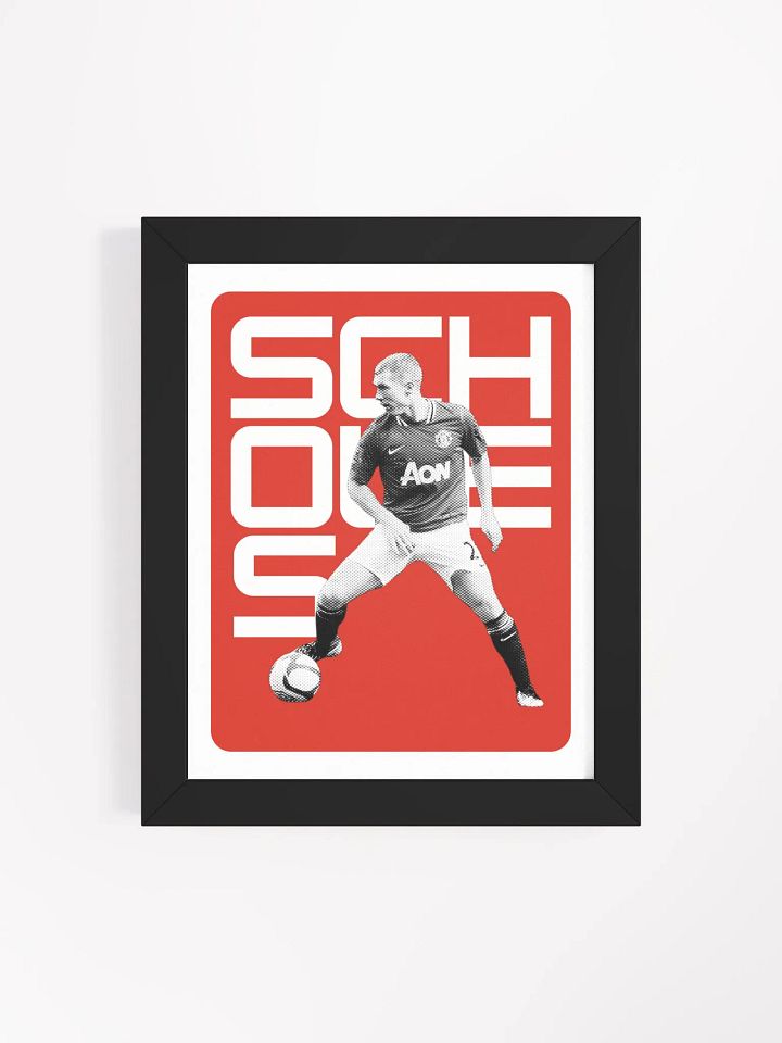 Paul Scholes BW Manchester United Name Art Framed Print product image (2)