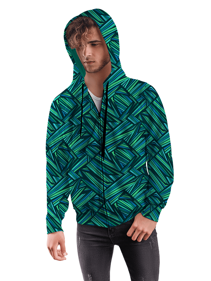 Aqua Angles | Recycled Unisex ZIP Hoodie product image (1)
