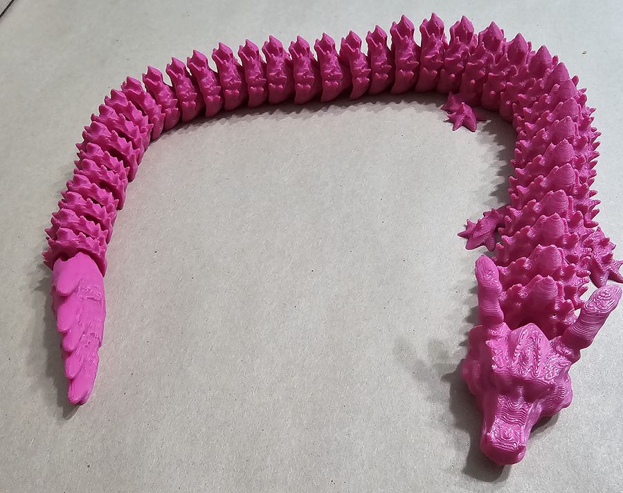 Flexi Dragon Toy – Articulated Fidget Dragon in Multiple Colors – 3D Printed Fantasy Creature Gift for Kids & Adults product image (6)