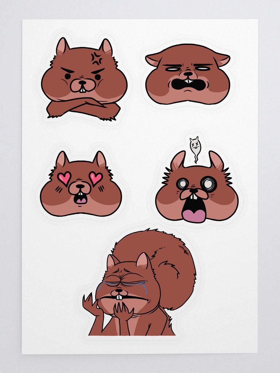 Squirrel Emotes Sticker Sheet product image (3)