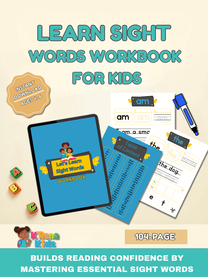 Let's Learn Sight Words Workbook product image (1)