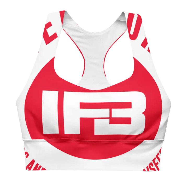 IFBNewsfeed.Org's All-Over Print Recycled Longline Sports Bra product image (1)