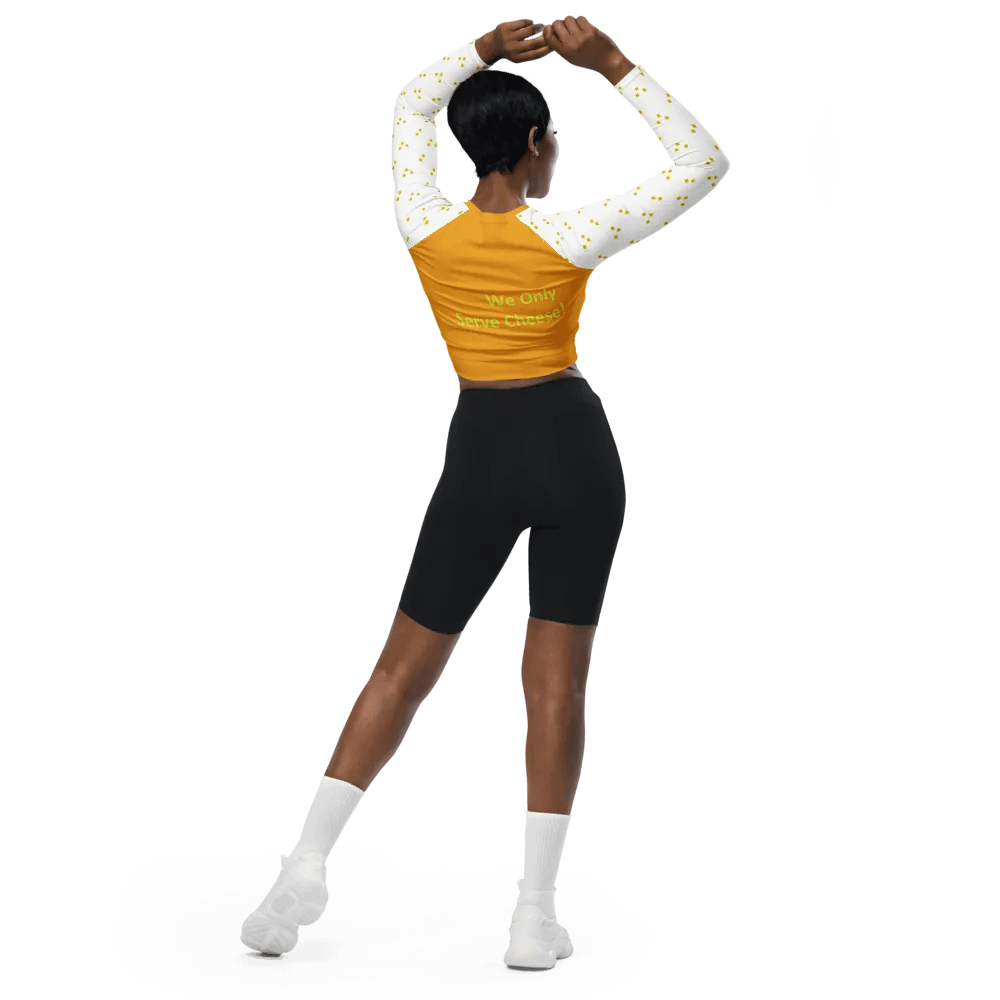 CUFK Pizza All-Over Print Recycled Long Sleeve Crop Top product image (3)
