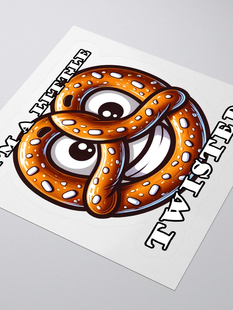 Twisted Funny Pretzel Food Pun Sticker product image (3)