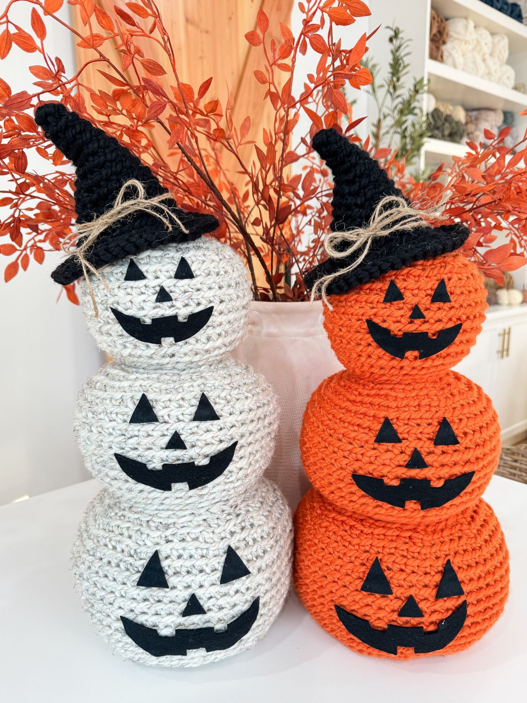 Jack-O-Lantern Pumpkin Stack Crochet pattern product image (3)