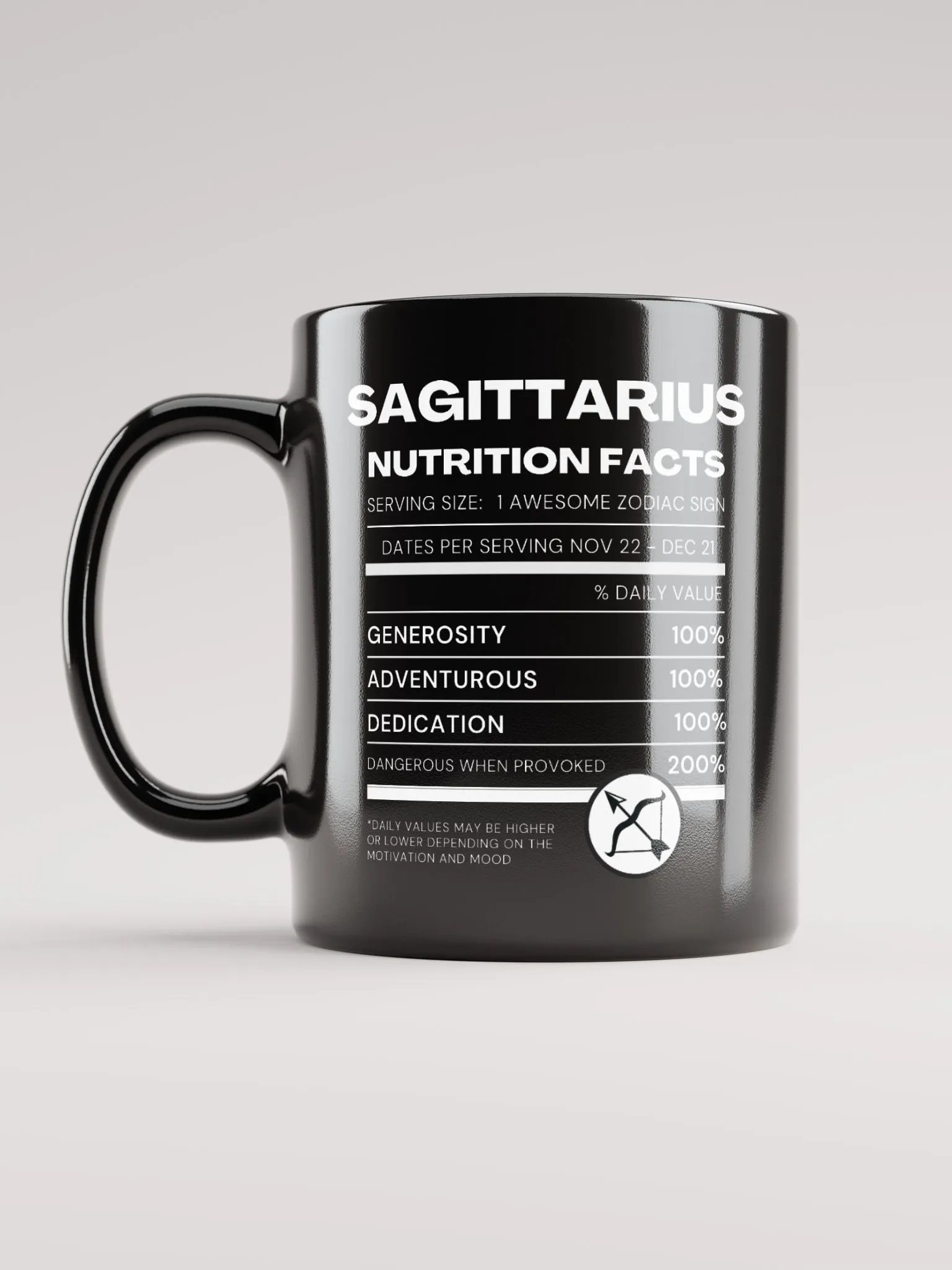 Sagittarius Nutrition Facts Mug product image (1)